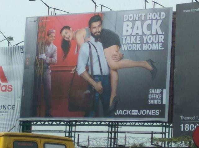 A billboard displaying the ad. (Twitter/Siddharth)