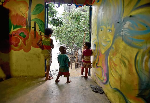 Children at a night shelter. Activists say a child goes missing in India every eight minutes.(Representative image)