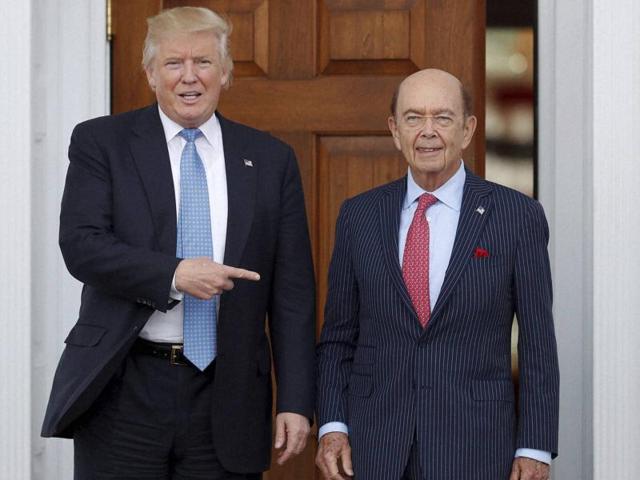 President-elect Donald Trump with investor Wilbur Ross. (AP File) President-elect Donald Trump with investor Wilbur Ross. (AP File)