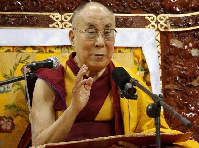Tibet's exiled spiritual leader the Dalai Lama addresses those gathered at Buyant Ukhaa sport palace in Ulaanbaatar, Mongolia on Monday. (Reuters) Tibet's exiled spiritual leader the Dalai Lama addresses those gathered at Buyant Ukhaa sport palace in Ulaanbaatar, Mongolia on Monday. (Reuters)
