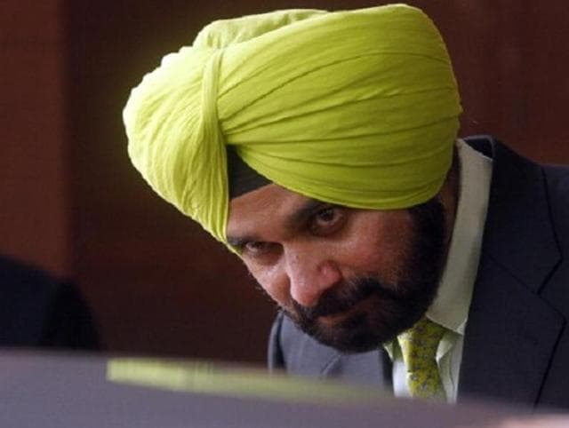 Navjot Singh Sidhu who quit the Rajya Sabha in July and the BJP two months later, has been negotiating with both the Congress and the Aam Aadmi Party for a “favourable outcome” ahead of the next year’s Punjab election. (Sanjeev Verma/HT File Photo) Navjot Singh Sidhu who quit the Rajya Sabha in July and the BJP two months later, has been negotiating with both the Congress and the Aam Aadmi Party for a “favourable outcome” ahead of the next year’s Punjab election. (Sanjeev Verma/HT File Photo)