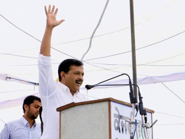 Delhi CM and AAP convener Arvind Kejriwal addresses a public rally at Dhuri in Sangrur district. (PTI Photo) Delhi CM and AAP convener Arvind Kejriwal addresses a public rally at Dhuri in Sangrur district. (PTI Photo)