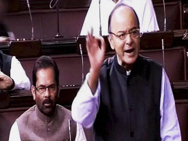 Union finance minister Arun Jaitley at Parliament during the winter session.(PTI Photo) Union finance minister Arun Jaitley at Parliament during the winter session.(PTI Photo)