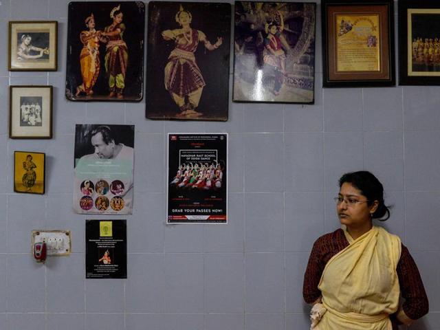 Dance student Sangamitra Nath (27) watches an Odissi dance lesson. (AFP) Dance student Sangamitra Nath (27) watches an Odissi dance lesson. (AFP)