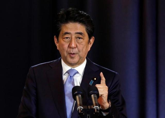 Japanese Prime Minister Shinzo Abe gestures during a press conference in Buenos Aires, Argentina.(Reuters) Japanese Prime Minister Shinzo Abe gestures during a press conference in Buenos Aires, Argentina.(Reuters)