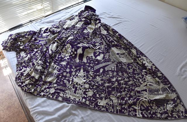 Singhania’s favourite gara with Japanese motifs. (Photo: Anshuman Poyrekar/HT )