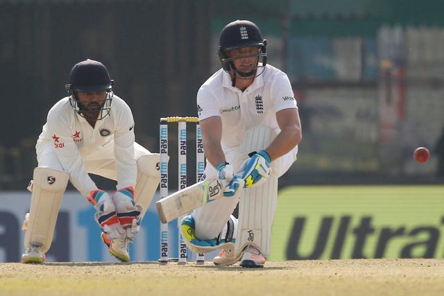 Jos Buttler gave Jonny Bairstow good support in the post-lunch session at Mohali. (Photo by: Deepak Malik/ BCCI/ SPORTZPICS)