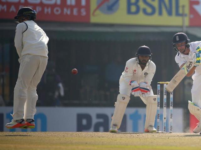 Jos Buttler, who came into the side for Ben Duckett, showed good technique and shared a 69-run stand for the sixth wicket. (Photo by: Deepak Malik/ BCCI/ SPORTZPICS)