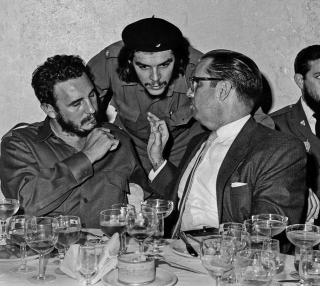 In this 1960 file photo, Cuba's revolutionary hero Ernesto "Che" Guevara, centre, Cuba's leader Fidel Castro, left, and Cuba's President Osvaldo Dorticos, right, attend a reception in an unknown location in Cuba. (AP File Photo) In this 1960 file photo, Cuba's revolutionary hero Ernesto "Che" Guevara, centre, Cuba's leader Fidel Castro, left, and Cuba's President Osvaldo Dorticos, right, attend a reception in an unknown location in Cuba. (AP File Photo)