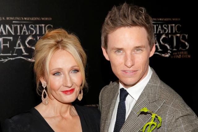 JK Rowling and actor Eddie Redmayne attend the premiere of Fantastic Beasts and Where to Find Them in Manhattan, New York. (REUTERS)