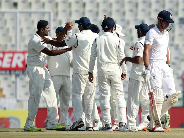 Ravichandran Ashwin and India’s bowlers had another fine day in the Mohali Test. (BCCI)