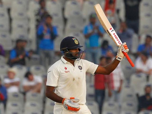 Ravichandran Ashwin scored his ninth Test fifty and his 67-run stand with Ravindra Jadeja boosted India.(Photo by: Deepak Malik/ BCCI/ SPORTZPICS)