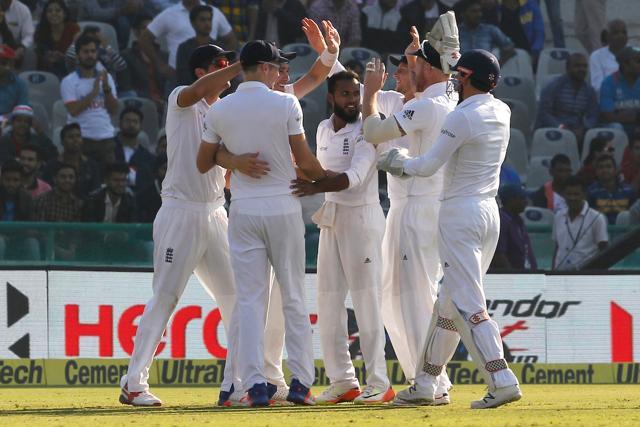 Adil Rashid picked up the wickets of Cheteshwar Pujara and Ajinkya Rahane after the Tea break. (Photo by: Deepak Malik/ BCCI/ SPORTZPICS) Adil Rashid picked up the wickets of Cheteshwar Pujara and Ajinkya Rahane after the Tea break. (Photo by: Deepak Malik/ BCCI/ SPORTZPICS)