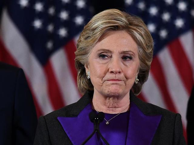 US Democratic presidential candidate Hillary Clinton makes a concession speech after being defeated by Republican president-elect Donald Trump in New York on November 9, 2016. (AFP Photo) US Democratic presidential candidate Hillary Clinton makes a concession speech after being defeated by Republican president-elect Donald Trump in New York on November 9, 2016. (AFP Photo)