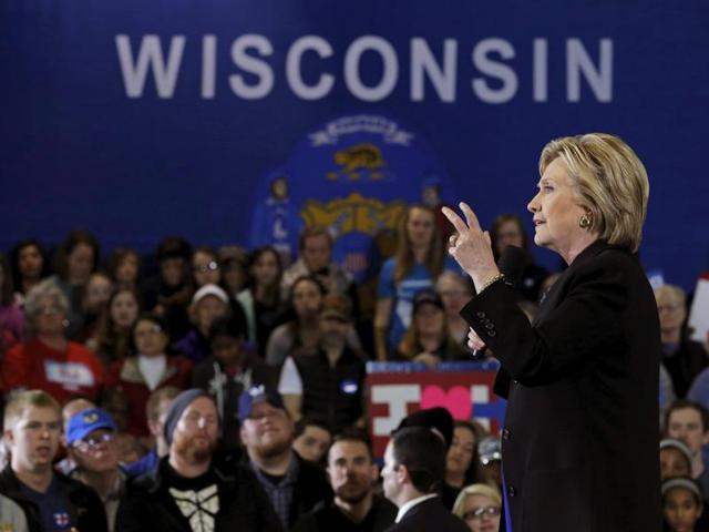 US Democratic presidential candidate Hillary Clinton speaks at a campaign event in Milwaukee, Wisconsin, United States on March 28, 2016. (REUTERS) US Democratic presidential candidate Hillary Clinton speaks at a campaign event in Milwaukee, Wisconsin, United States on March 28, 2016. (REUTERS)