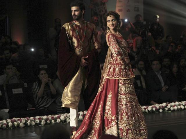 Designer Erum Khan’s bridal looks were much appreciated at the couture week. (AP) Designer Erum Khan’s bridal looks were much appreciated at the couture week. (AP)