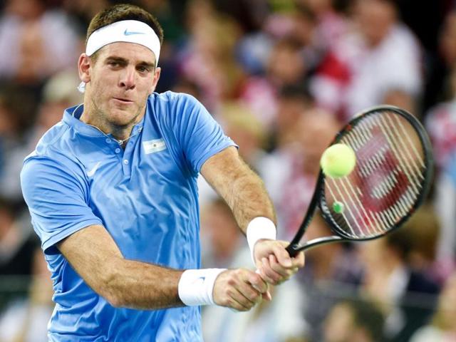 Argentina's Juan Martin del Potro beat Marin Cilic 6-7(4), 2-6, 7-5, 6-4, 6-3. (REUTERS) Argentina's Juan Martin del Potro beat Marin Cilic 6-7(4), 2-6, 7-5, 6-4, 6-3. (REUTERS)