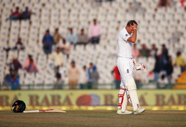 Joe Root is batting on 36 and faces an uphill task to save England in the Mohali Test (Reuters) Joe Root is batting on 36 and faces an uphill task to save England in the Mohali Test (Reuters)