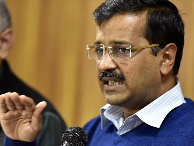 Delhi Chief Minister Arvind Kejriwal demanded roll back of the government's decision to demonetize Rs 500 and Rs1000 in India.(Arun Sharma/HT PHOTO)