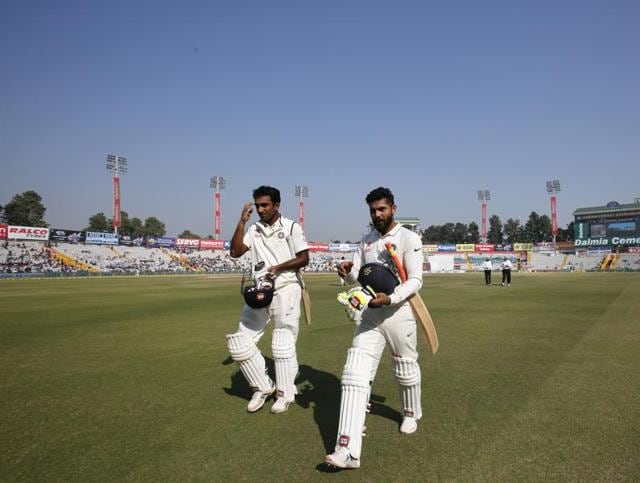 Jayant Yadav scored a classy 55 coming in at No. 9 for Indian cricket team in Mohali Test(BCCI)