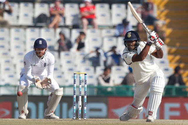 Jayant Yadav gave Ravindra Jadeja solid support as the pair extended India’s advantage in the Mohali Test. (Photo by: Deepak Malik/ BCCI/ SPORTZPICS)