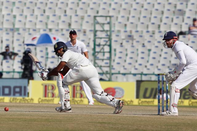 Jayant Yadav played another solid knock as his average went past 100 for the first time in Tests. (Photo by: Deepak Malik/ BCCI/ SPORTZPICS)