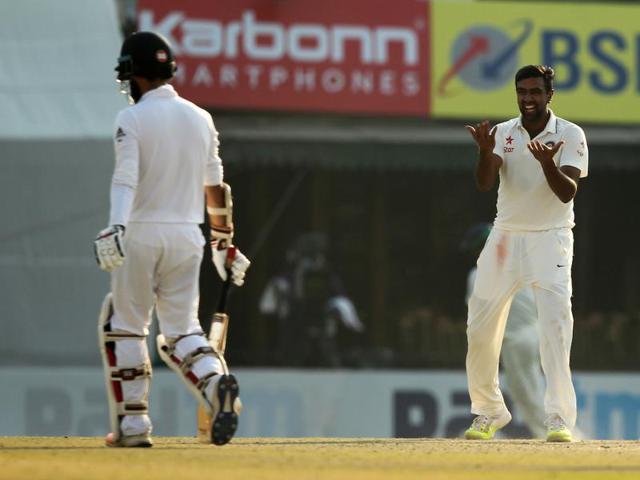 Ravichandran Ashwin reduced England to 39/2 when he removed Moeen Ali for 5. (BCCI)