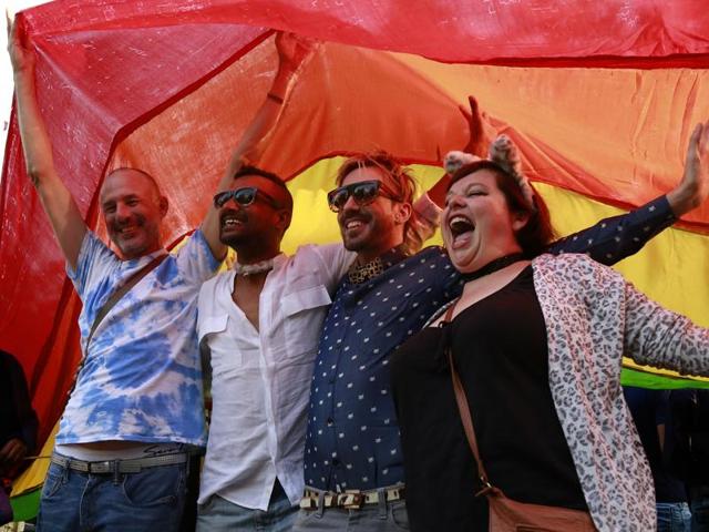 Participants flaunt their colourful and quirky sartorial choices.(Zabeeh Afaque/HT Photo)