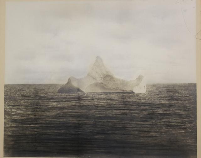 An image taken of a photograph provided by Henry Aldridge & Son, purports to be the iceberg involved in the collision with the Titanic. (AP File Photo) An image taken of a photograph provided by Henry Aldridge & Son, purports to be the iceberg involved in the collision with the Titanic. (AP File Photo)