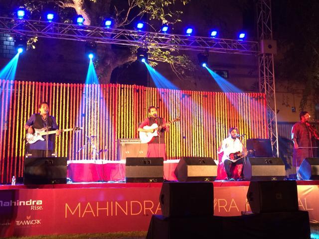 Neeraj Arya’s Kabir Cafe performing at the Mahindra Kabira Festival in Varanasi in November 2016 (Manjula Narayan) Neeraj Arya’s Kabir Cafe performing at the Mahindra Kabira Festival in Varanasi in November 2016 (Manjula Narayan)