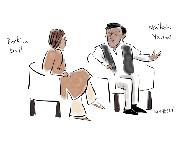 NDTV’s consulting editor Barkha Dutt in conversation with Akhilesh Yadav, chief minister of Uttar Pradesh. NDTV’s consulting editor Barkha Dutt in conversation with Akhilesh Yadav, chief minister of Uttar Pradesh.