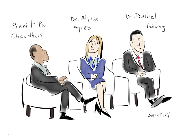 Pramit Pal Chaudhuri, HT’s foreign editor, in conversation with Dr Alyssa Ayres and Dr Daniel Twining. Pramit Pal Chaudhuri, HT’s foreign editor, in conversation with Dr Alyssa Ayres and Dr Daniel Twining.