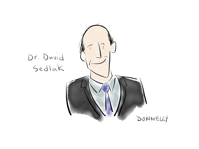A sketch of Dr David Sedlak, Plato Malozemoff professor, department of civil and environmental engineering, University of California, Berkeley. A sketch of Dr David Sedlak, Plato Malozemoff professor, department of civil and environmental engineering, University of California, Berkeley.