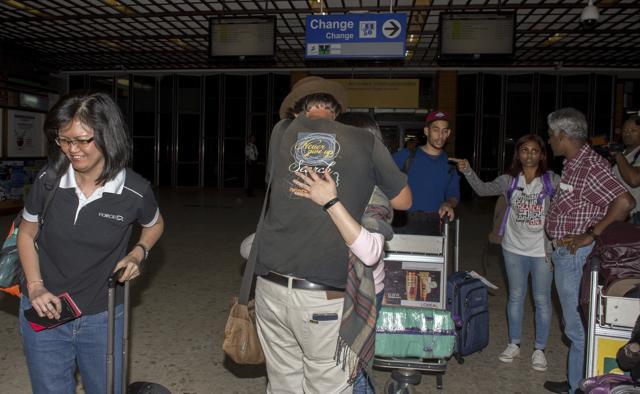 Relatives of passengers of missing Malaysian plane, arrive at the Ivato International Airport in Antananarivo, Madagascar, on Saturday. (AP)