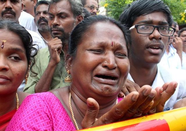 A well wisher of Tamil Nadu chief minister Jayalalithaa cries outside the Apollo Hospital. (Reuters) A well wisher of Tamil Nadu chief minister Jayalalithaa cries outside the Apollo Hospital. (Reuters)