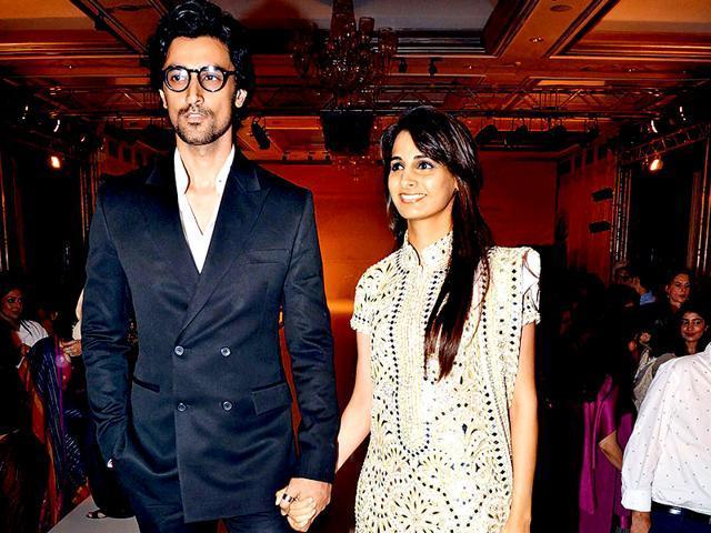 Kunal Kapoor with his wife Naina Bachchan. (HT Photo) Kunal Kapoor with his wife Naina Bachchan. (HT Photo)