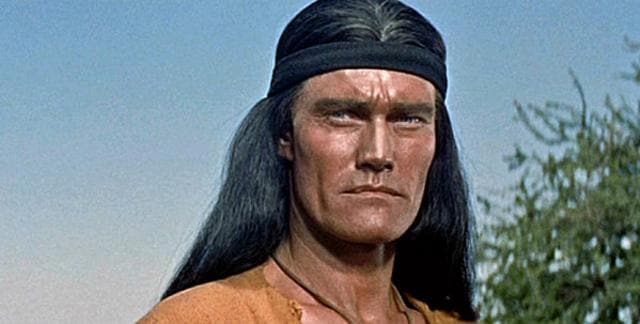 Chuck Connors in a still from Geronimo. Chuck Connors in a still from Geronimo.