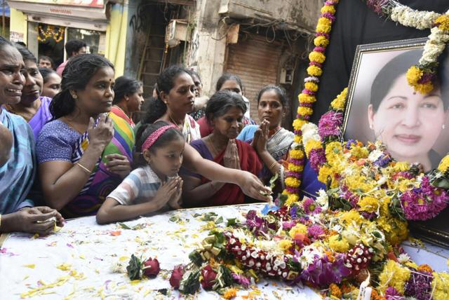 In Mumbai, the Kamarajar Memorial English School in Dharavi was closed due to Jayalalithaa’s demise. (Kunal Patil/ Hindustan Times) In Mumbai, the Kamarajar Memorial English School in Dharavi was closed due to Jayalalithaa’s demise. (Kunal Patil/ Hindustan Times)