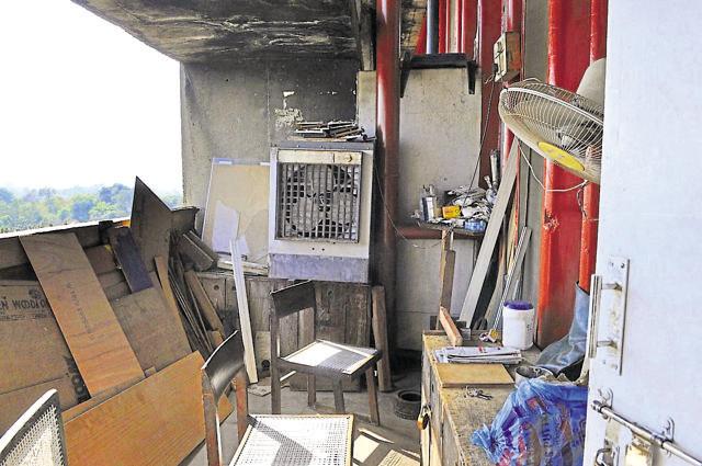 The room that has been constructed without approval. (Keshav Singh/HT Photo) The room that has been constructed without approval. (Keshav Singh/HT Photo)
