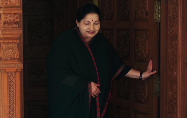 Former All India Anna Dravida Munnetra Kazhagam (AIADMK) chief Jayalalithaa coming out of her residence to address media in Chennai. (AFP File Photo) Former All India Anna Dravida Munnetra Kazhagam (AIADMK) chief Jayalalithaa coming out of her residence to address media in Chennai. (AFP File Photo)