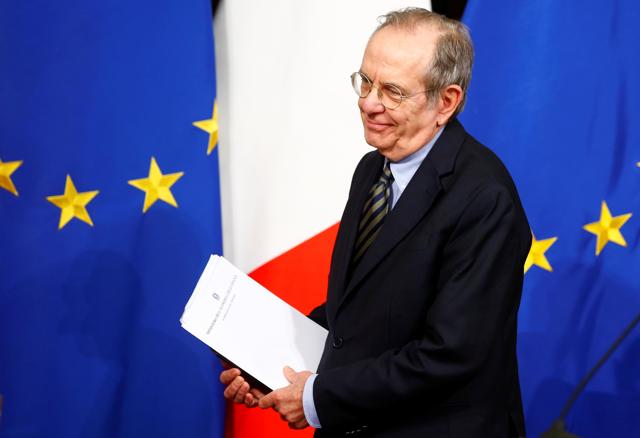 Italy's finance minister Pier Carlo Padoan at the Chigi Palace in Rome. (Reuters file photo) Italy's finance minister Pier Carlo Padoan at the Chigi Palace in Rome. (Reuters file photo)