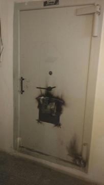 The burglars managed to cut the main shutter and three of the five layers of reinforced iron door. (HT Photo) The burglars managed to cut the main shutter and three of the five layers of reinforced iron door. (HT Photo)