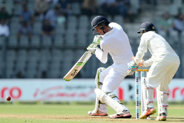 Keaton Jennings started off well on his debut as he eyed a fifty in the Wankhede Test against India. (BCCI)