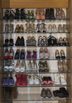 Sherlyn Chopra’s collection of shoes (Photo courtesy: Aalok Soni/HT)