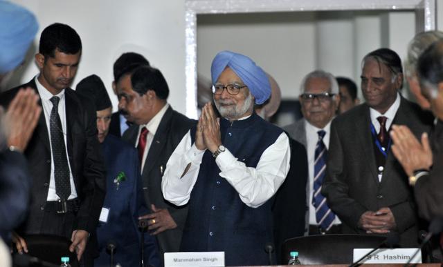 Manmohan Singh at CRRID for a conference in Chandigarh, on Friday. (Ravi Kumar/HT) Manmohan Singh at CRRID for a conference in Chandigarh, on Friday. (Ravi Kumar/HT)
