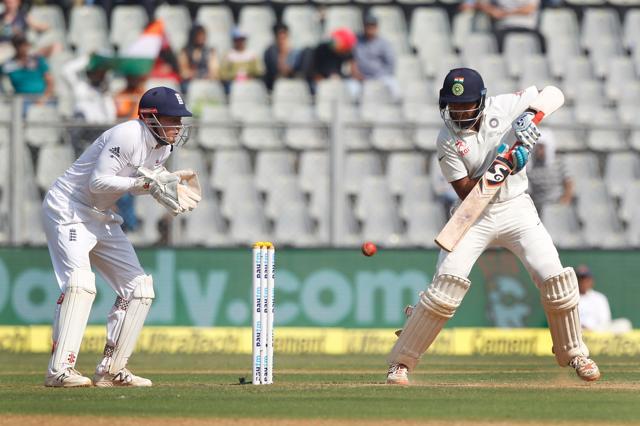 Cheteshwar Pujara gave Murali Vijay good company as India made good progress in the Mumbai Test against England. (BCCI)