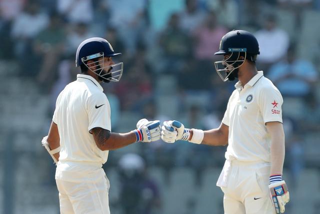 Mural Vijay and KL Rahul of India started off strongly on the second day of the Wankhede Test against England. (BCCI)