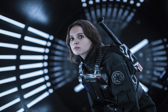 This image released by Lucasfilm Ltd. shows Felicity Jones as Jyn Erso in a scene from, Rogue One: A Star Wars Story. (AP) This image released by Lucasfilm Ltd. shows Felicity Jones as Jyn Erso in a scene from, Rogue One: A Star Wars Story. (AP)