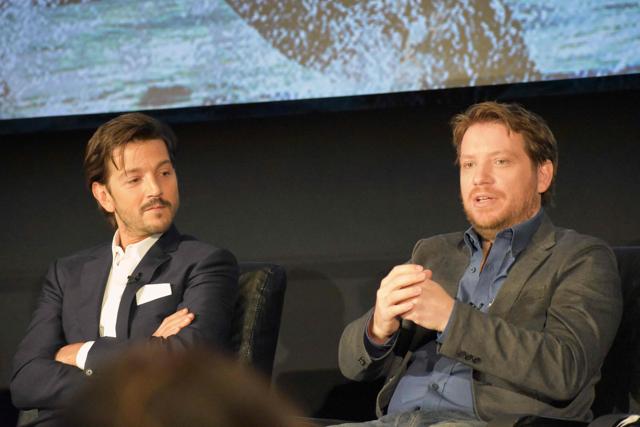 Rogue One star Diego Luna(L) sits with Director Gareth Edwards during an interview at Lucafilm's Industrial Light and Magic studio in San Francisco. (AFP) Rogue One star Diego Luna(L) sits with Director Gareth Edwards during an interview at Lucafilm's Industrial Light and Magic studio in San Francisco. (AFP)