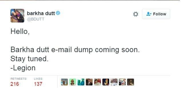 barkha dutt emails